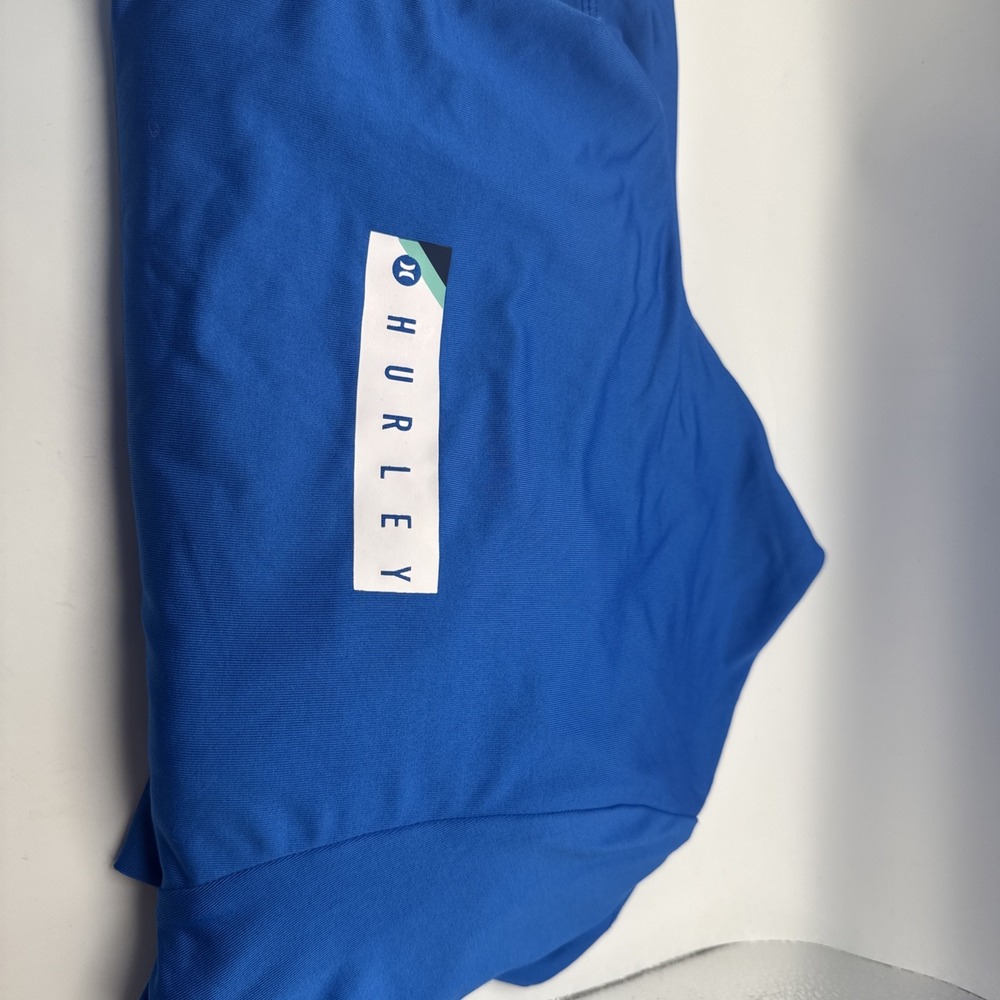 Hurley Athletic Shirt Men's XL Blue Long Sleeve Performance Graphic‎ Logo